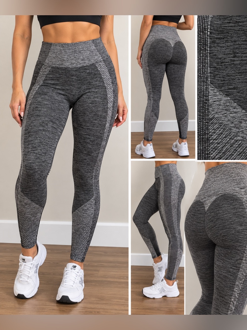 PINK Victoria's Secret Gray Seamless Contour Leggings Size S